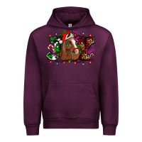 Mauve Wine joy and horse Christmas Urban Hoodie - AdoDesignShop