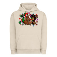 Pigment French Oak joy and horse Christmas Urban Hoodie - AdoDesignShop