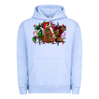 Pigment Grape Ice joy and horse Christmas Urban Hoodie - AdoDesignShop