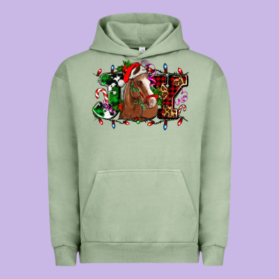 Joy And Horse Christmas Urban Hoodie Designed By Adodesignshop