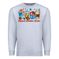 Heather Grey physical education teacher coffee cups Premium Sweatshirt - texasbilliewilder