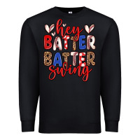 Black hey batter batter swing Premium Sweatshirt - Zillion Design Studio