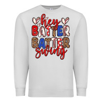 Dove Grey hey batter batter swing Premium Sweatshirt - Zillion Design Studio