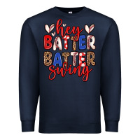 Navy hey batter batter swing Premium Sweatshirt - Zillion Design Studio