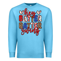 Ocean Blue hey batter batter swing Premium Sweatshirt - Zillion Design Studio
