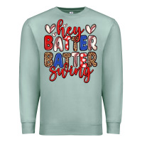 Seafoam hey batter batter swing Premium Sweatshirt - Zillion Design Studio