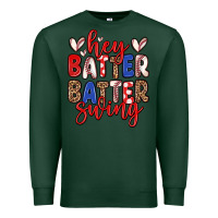 Sports Green hey batter batter swing Premium Sweatshirt - Zillion Design Studio