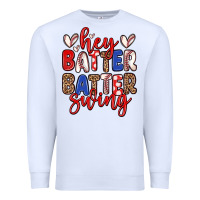 White hey batter batter swing Premium Sweatshirt - Zillion Design Studio