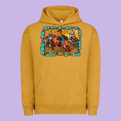 Cowboy Take Me Away Urban Hoodie Designed By Jahusdesignshop