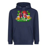 St. Patricks Day Roosters Lets Get Lucked Up Heavyweight Hoodie | Teevron