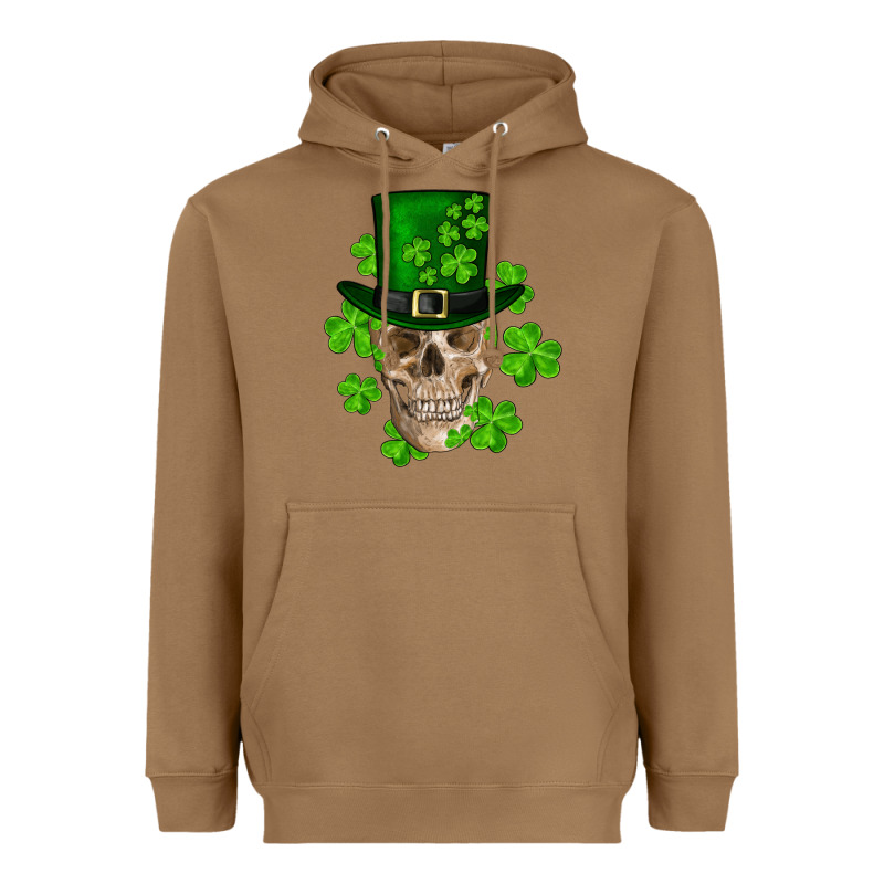 St. Patricks Day Skull Heavyweight Hoodie by RanaPortraitStore | Teevron