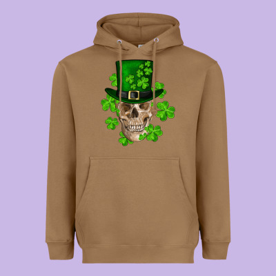 Heavyweight Hoodie st. patricks day skull