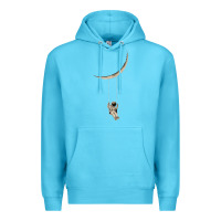 Ocean Blue Astronaut Moon Swing Premium Hoodie - Bettercallsaul