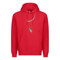 Red Astronaut Moon Swing Premium Hoodie - Bettercallsaul