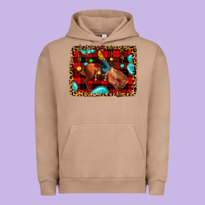 Christmas Rodeo Cowboy Urban Hoodie Designed By Jahusdesignshop
