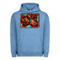 Pigment Pebble Blue Christmas rodeo cowboy Urban Hoodie - JahusDesignShop