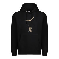 Black Astronaut Moon Swing Premium Hoodie - Bettercallsaul