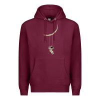 Burgundy Astronaut Moon Swing Premium Hoodie - Bettercallsaul