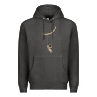 Charcoal Heather Astronaut Moon Swing Premium Hoodie - Bettercallsaul