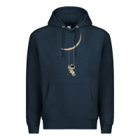Navy Astronaut Moon Swing Premium Hoodie - Bettercallsaul