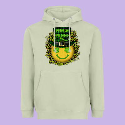 Heavyweight Hoodie st. patricks day pinch proof lucky face