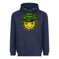 Navy st. patricks day pinch proof lucky face Heavyweight Hoodie - RanaPortraitStore