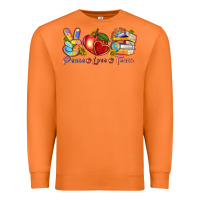 Carrot peace love teach Premium Sweatshirt - texasbilliewilder