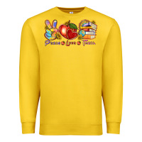 Lemon peace love teach Premium Sweatshirt - texasbilliewilder