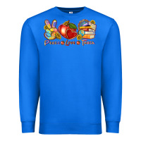 True Royal peace love teach Premium Sweatshirt - texasbilliewilder