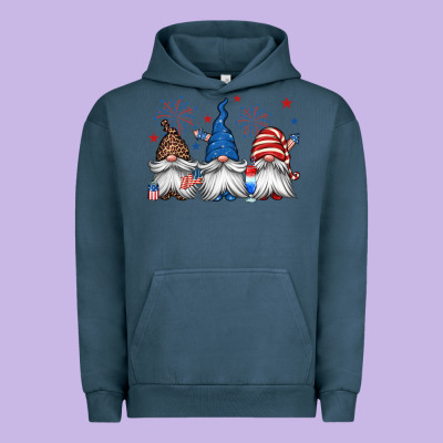 4th Of July Gnomes Urban Hoodie Designed By Jasminsmagicworld