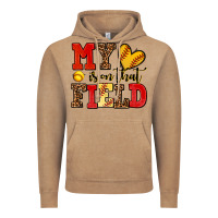 Vintage Coffee my heart is on that field softball Vintage Hoodie - AdoDesignShop