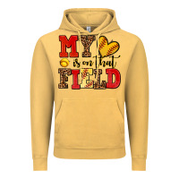 Vintage Mustard my heart is on that field softball Vintage Hoodie - AdoDesignShop