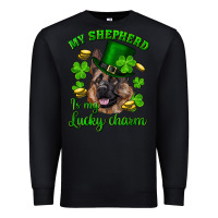 Black st.patrick's day my shepherd is my lucky charm Premium Sweatshirt - RanaPortraitStore