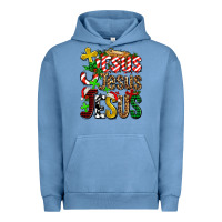 Pigment Pebble Blue jesus jesus jesus Urban Hoodie - AdoDesignShop