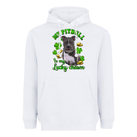 White st patricks day my pitbuli my lucky charm Heavyweight Hoodie - RanaPortraitStore