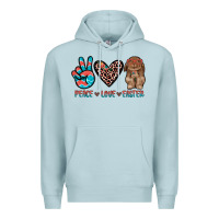 Blue Mist peace love easter Premium Hoodie - JahusDesignShop