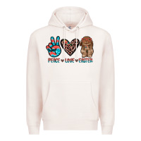 Pale Pink peace love easter Premium Hoodie - JahusDesignShop