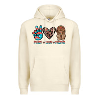 Sandshell peace love easter Premium Hoodie - JahusDesignShop
