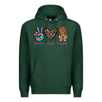 Sports Green peace love easter Premium Hoodie - JahusDesignShop