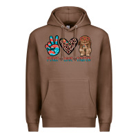 Chestnut peace love easter Premium Hoodie - JahusDesignShop