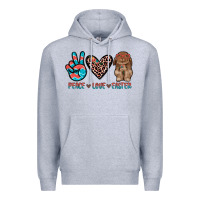 Heather Grey peace love easter Premium Hoodie - JahusDesignShop