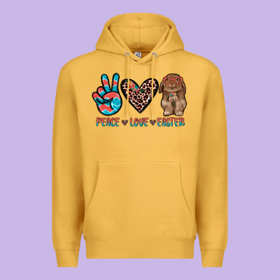 Peace Love Easter Premium Hoodie Designed By Jahusdesignshop