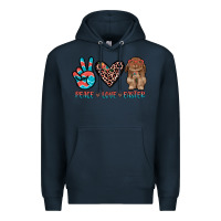 Navy peace love easter Premium Hoodie - JahusDesignShop