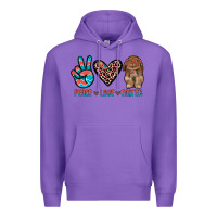 Purple peace love easter Premium Hoodie - JahusDesignShop