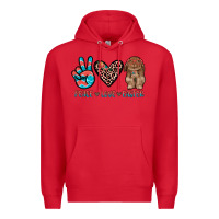 Red peace love easter Premium Hoodie - JahusDesignShop
