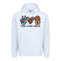 White peace love easter Premium Hoodie - JahusDesignShop