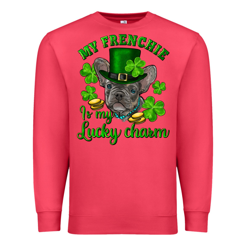 St.patrick's Day My French Bulldog Is My Lucky Charm Premium Sweatshirt by RanaPortraitStore | Teevron