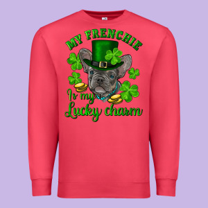 St.patrick's Day My French Bulldog Is My Lucky Charm Premium Sweatshirt Designed By Ranaportraitstore