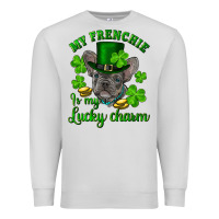 Dove Grey st.patrick's day my french bulldog is my lucky charm Premium Sweatshirt - RanaPortraitStore