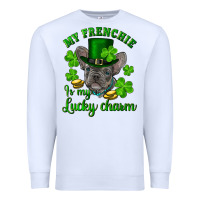 White st.patrick's day my french bulldog is my lucky charm Premium Sweatshirt - RanaPortraitStore